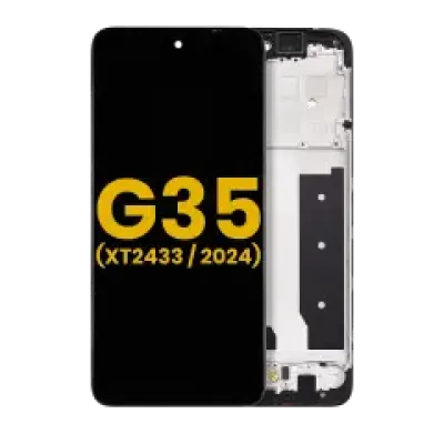Дисплейний модуль (LCD) з рамкою для Motorola Moto G35 5G (XT2433 / 2024) (Refurbished) (Усі кольори)