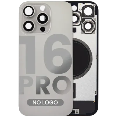 Заднє скло з магнітом MagSafe для iPhone 16 Pro (No Logo) (Aftermarket) (Natural Titanium)