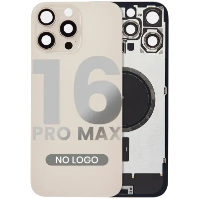 Back Glass w/ MagSafe Magnet For iPhone 16 Pro Max (No Logo) (Aftermarket) (Desert Titanium)