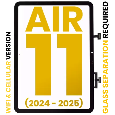 Тачскрін для iPad Air 11" (2024 / 2025 / 2026) (OCA Pre-Installed & Glass Separation Required) (Premium) (WiFi / Cellular) (чорний)