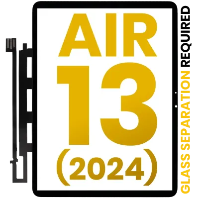 Digitizer For iPad Air 13" (2024 / 2025 / 2026) (OCA Pre-Installed & Glass Separation Required) (Premium)