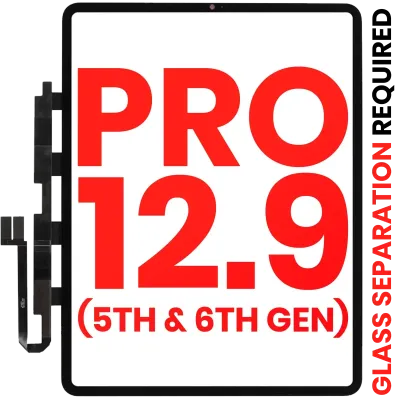 Тачскрін для iPad Pro 12.9" 5th Gen (2021) / 12.9" 6th Gen (2022) (OCA Pre-Installed & Glass Separation Required) (Aftermarket Plus) (всі кольори)