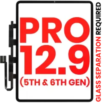 Тачскрін для iPad Pro 12.9" 5th Gen (2021) / 12.9" 6th Gen (2022) (OCA Pre-Installed & Glass Separation Required) (Aftermarket Plus) (всі кольори)