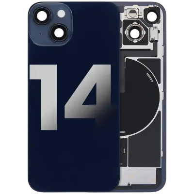 Back Glass w/ MagSafe Magnet & NFC & Flashlight Flex For iPhone 14 (Used OEM Pull: Grade A) (Midnight)