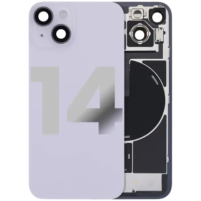 Back Glass w/ MagSafe Magnet & NFC & Flashlight Flex For iPhone 14 (Used OEM Pull: Grade A) (Purple)