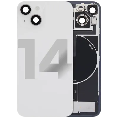 Back Glass w/ MagSafe Magnet & NFC & Flashlight Flex For iPhone 14 (Used OEM Pull: Grade A) (Starlight)