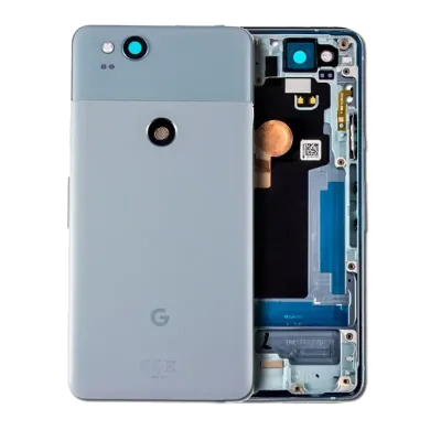 Back Housing W/ Small Components Pre-Installed For Google Pixel 2 (Genuine OEM) (Kinda Blue)