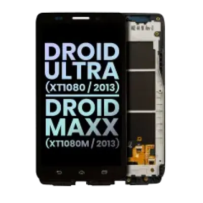 Дисплейний модуль (LCD) з рамкою для Motorola Droid Ultra (XT1080 / 2013) / Droid Maxx (XT1080M / 2013) (Genuine OEM) (чорний)