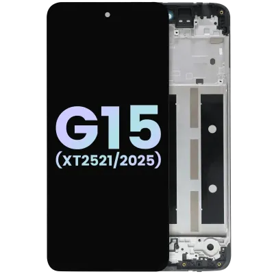 Дисплейний модуль з рамкою для Motorola Moto G15 (XT2521 / 2025) (Genuine OEM) (All Colors)