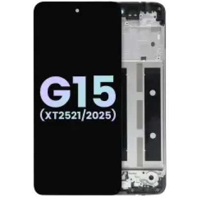 Дисплейний модуль з рамкою для Motorola Moto G15 (XT2521 / 2025) (Genuine OEM) (All Colors)
