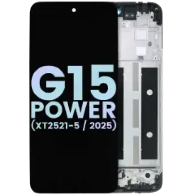 Дисплейний модуль з рамкою для Motorola Moto G15 Power (XT2521-5 / 2025) (Genuine OEM) (All Colors)