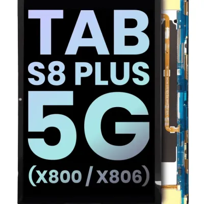 Дисплейний модуль (OLED) без рамки для Samsung Galaxy Tab S8 Plus 5G 12.4" (X800 / X806 / X808) (2022) (Service Pack) (Black)