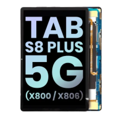 Дисплейний модуль (OLED) без рамки для Samsung Galaxy Tab S8 Plus 5G 12.4" (X800 / X806 / X808) (2022) (Service Pack) (Black)