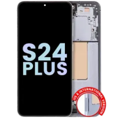 Дисплейний модуль (OLED) з рамкою для Samsung Galaxy S24 Plus 5G (US & International Version) (Service Pack) (Sapphire Blue)