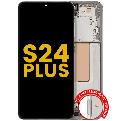 OLED Assembly With Frame For Samsung Galaxy S24 Plus 5G (US & International Version) (Refurbished) (Amber Yellow)