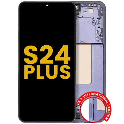 OLED Assembly With Frame For Samsung Galaxy S24 Plus 5G (US & International Version) (Refurbished) (Cobalt Violet)