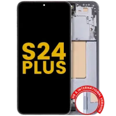 Дисплейний модуль (OLED) з рамкою для Samsung Galaxy S24 Plus 5G (US & International Version) (Refurbished) (Sapphire Blue)