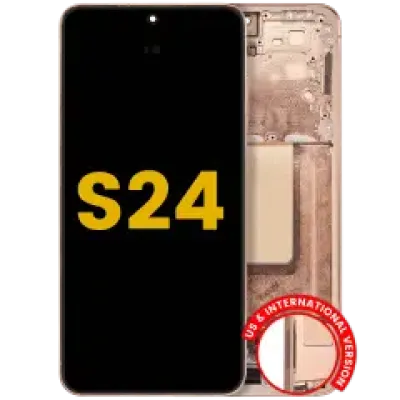 Дисплейний модуль (OLED) з рамкою для Samsung Galaxy S24 5G (US & International Version) (Refurbished) (Sandstone Orange)