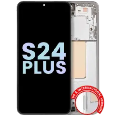 Дисплейний модуль (OLED) з рамкою для Samsung Galaxy S24 Plus 5G (US & International Version) (Service Pack) (Marble Grey)