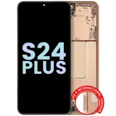 Дисплейний модуль (OLED) з рамкою для Samsung Galaxy S24 Plus 5G (US & International Version) (Service Pack) (Sandstone Orange)