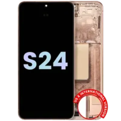 Дисплейний модуль (OLED) з рамкою для Samsung Galaxy S24 5G (US & International Version) (Service Pack) (Sandstone Orange)