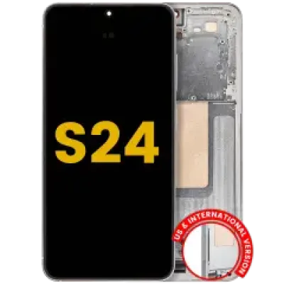 Дисплейний модуль (OLED) з рамкою для Samsung Galaxy S24 5G (US & International Version) (Refurbished) (Jade Green)