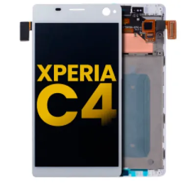 Дисплейний модуль (LCD) з рамкою для Sony Xperia C4 (E5303: E5306: E5333: E5343: E5353: E5363) (Refurbished) (білий)