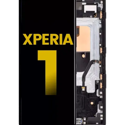LCD Assembly With Frame For Sony Xperia 1 (Refurbished) (Black)