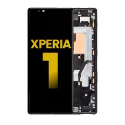 Дисплейний модуль для Sony Xperia 1 (Refurbished) з рамкою, чорний