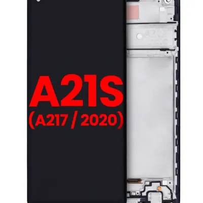 Дисплейний модуль (LCD) з рамкою для Samsung Galaxy A21s (A217 / 2020) (Aftermarket Plus) (усі кольори)
