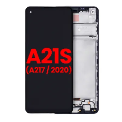 Дисплейний модуль (LCD) з рамкою для Samsung Galaxy A21s (A217 / 2020) (Aftermarket Plus) (усі кольори)