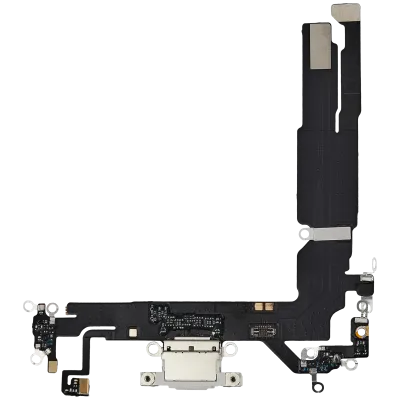Charging Port Flex Cable For iPhone 16 (Aftermarket Plus) (White)