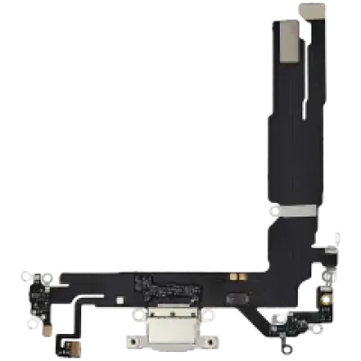 Шлейф зарядки для iPhone 16 (Aftermarket Plus) (білий)