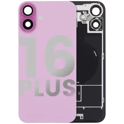 Back Glass w/ MagSafe Magnet & NFC & Flashlight Flex For iPhone 16 Plus (Used OEM Pull: Grade B) (Pink)