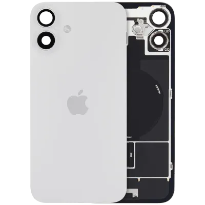 Back Glass with MagSafe Magnet & NFC & Flashlight Flex For iPhone 16 Plus (Genuine OEM) (UK / EU Version) (White)