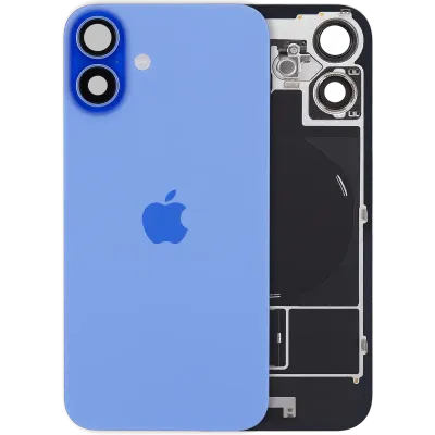 Back Glass with MagSafe Magnet & NFC & Flashlight Flex For iPhone 16 Plus (Genuine OEM) (UK / EU Version) (Ultramarine)