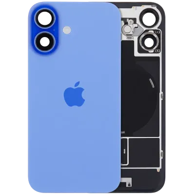 Back Glass with MagSafe Magnet & NFC & Flashlight Flex For iPhone 16 (Genuine OEM) (UK / EU Version) (Ultramarine)