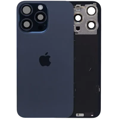 Back Glass with MagSafe Magnet & NFC & Flashlight Flex For iPhone 15 Pro Max (Genuine OEM) (UK / EU Version) (Blue Titanium)