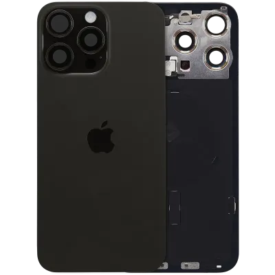 Back Glass with MagSafe Magnet & NFC & Flashlight Flex For iPhone 15 Pro Max (Genuine OEM) (UK / EU Version) (Black Titanium)