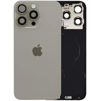 Back Glass with MagSafe Magnet & NFC & Flashlight Flex For iPhone 15 Pro Max (Genuine OEM) (UK / EU Version) (Natural Titanium)