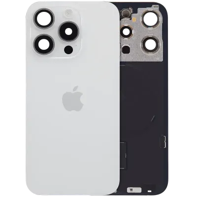 Back Glass with MagSafe Magnet & NFC & Flashlight Flex For iPhone 15 Pro (Genuine OEM) (UK / EU Version) (White Titanium)