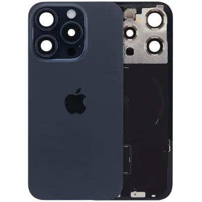 Back Glass with MagSafe Magnet & NFC & Flashlight Flex For iPhone 15 Pro (Genuine OEM) (UK / EU Version) (Blue Titanium)