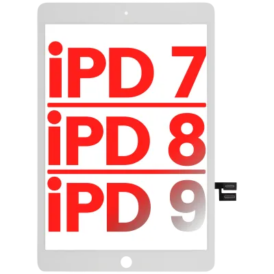 Тачскрін для iPad 7 (2019) / iPad 8 (2020) / iPad 9 (2021) (Aftermarket Plus) (білий)