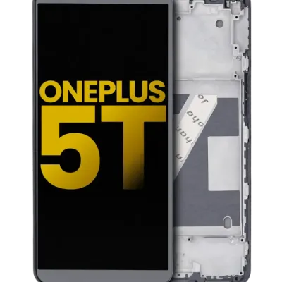 Дисплейний модуль (OLED) для OnePlus 5T (Refurbished) з рамкою, чорний