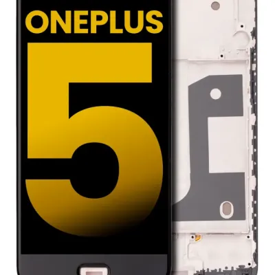 Дисплейний модуль (OLED) з рамкою для OnePlus 5 (Refurbished) (чорний)