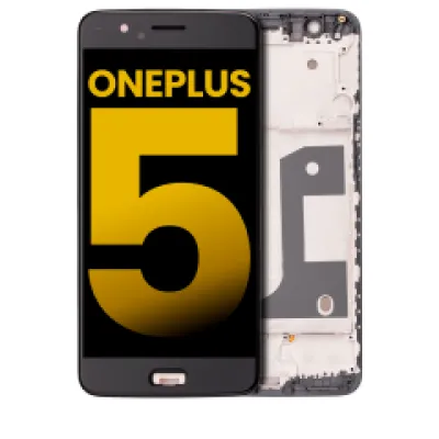 Дисплейний модуль (OLED) з рамкою для OnePlus 5 (Refurbished) (чорний)