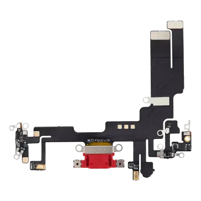 Charging Port Flex Cable For iPhone 14 (Aftermarket Plus) (Red)