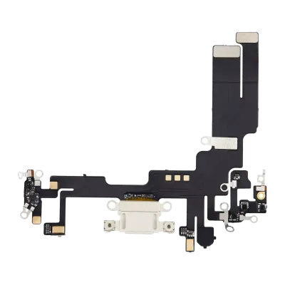 Charging Port Flex Cable For iPhone 14 (Aftermarket Plus) (Starlight)