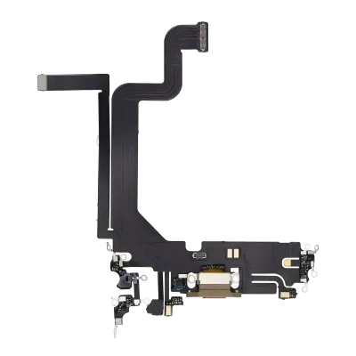 Charging Port Flex Cable For iPhone 14 Pro Max (Aftermarket Plus) (Gold)