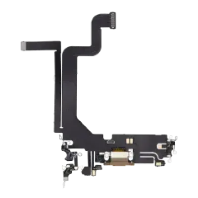 Шлейф зарядки для iPhone 14 Pro Max (Aftermarket Plus) (золотий)